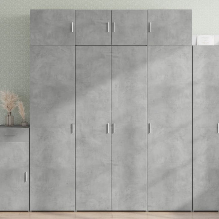 Dulap înalt, gri beton, 80x42,5x185 cm, lemn prelucrat - WALTI WALTI