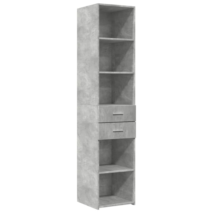 Dulap înalt, gri beton, 40x42,5x185 cm, lemn prelucrat - WALTI WALTI