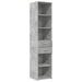 Dulap înalt, gri beton, 40x42,5x185 cm, lemn prelucrat - WALTI WALTI