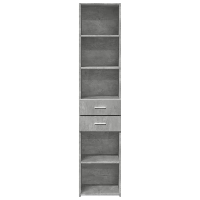 Dulap înalt, gri beton, 40x42,5x185 cm, lemn prelucrat - WALTI WALTI