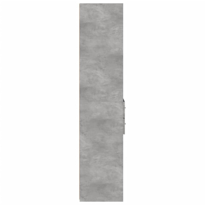 Dulap înalt, gri beton, 40x42,5x185 cm, lemn prelucrat - WALTI WALTI