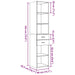 Dulap înalt, gri beton, 40x42,5x185 cm, lemn prelucrat - WALTI WALTI