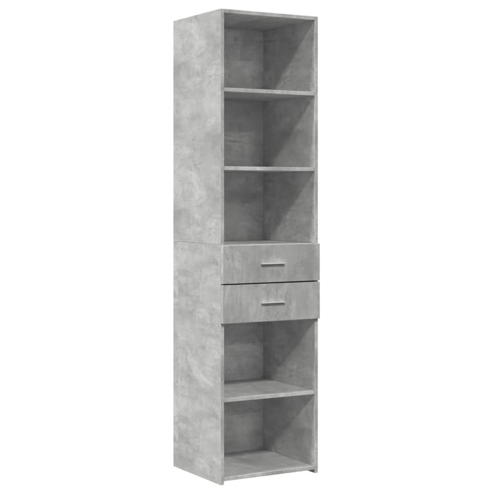 Dulap înalt, gri beton, 45x42,5x185 cm, lemn compozit - WALTI WALTI