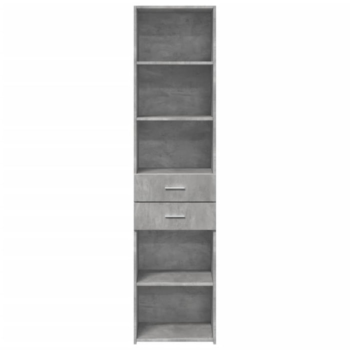 Dulap înalt, gri beton, 45x42,5x185 cm, lemn compozit - WALTI WALTI