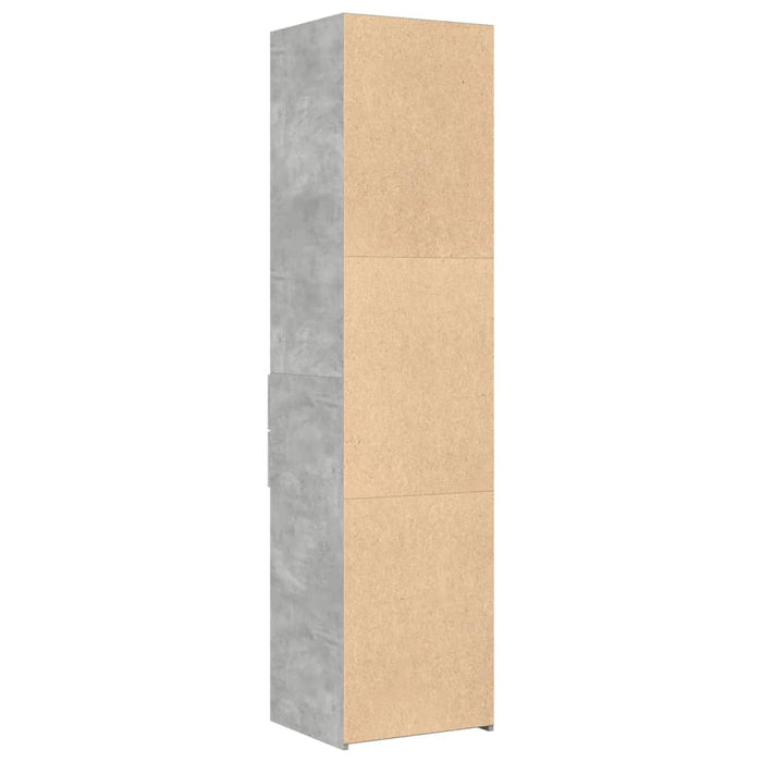 Dulap înalt, gri beton, 45x42,5x185 cm, lemn compozit - WALTI WALTI