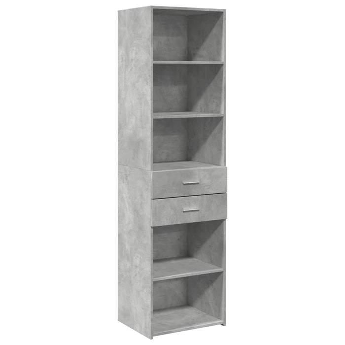 Dulap înalt, gri beton, 50x42,5x185 cm, lemn prelucrat - WALTI WALTI