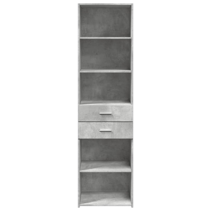 Dulap înalt, gri beton, 50x42,5x185 cm, lemn prelucrat - WALTI WALTI