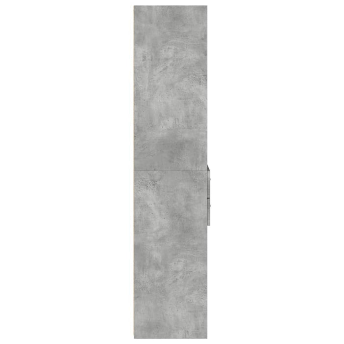 Dulap înalt, gri beton, 50x42,5x185 cm, lemn prelucrat - WALTI WALTI