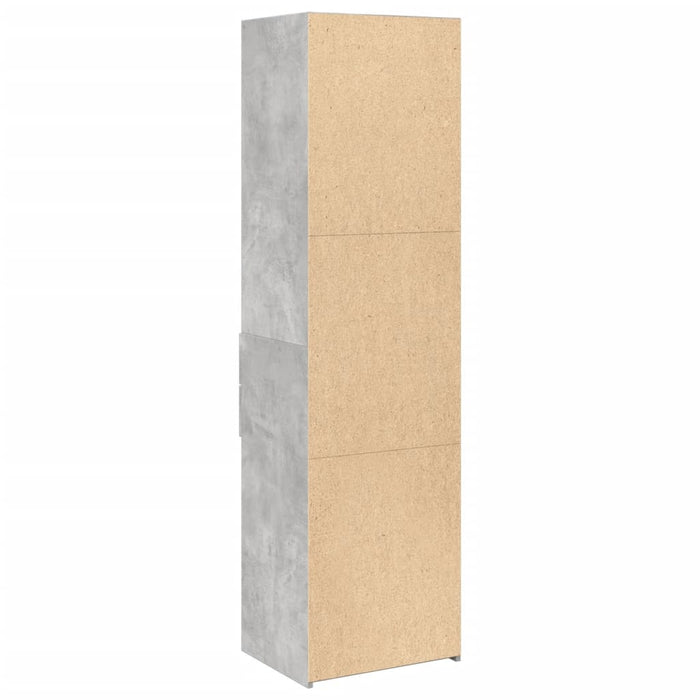 Dulap înalt, gri beton, 50x42,5x185 cm, lemn prelucrat - WALTI WALTI