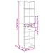 Dulap înalt, gri beton, 50x42,5x185 cm, lemn prelucrat - WALTI WALTI