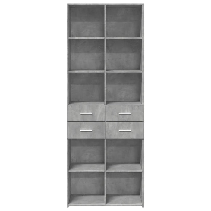 Dulap înalt, gri beton, 70x42,5x185 cm, lemn prelucrat - WALTI WALTI