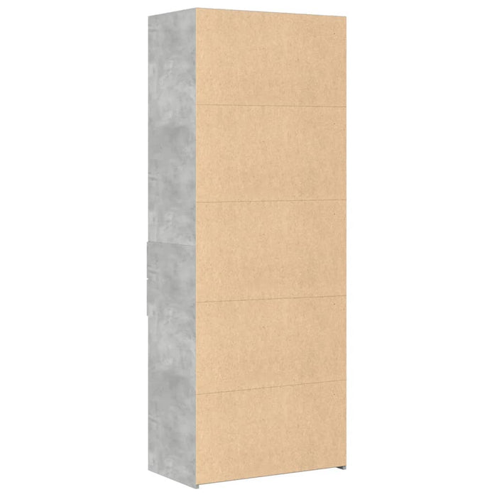Dulap înalt, gri beton, 70x42,5x185 cm, lemn prelucrat - WALTI WALTI