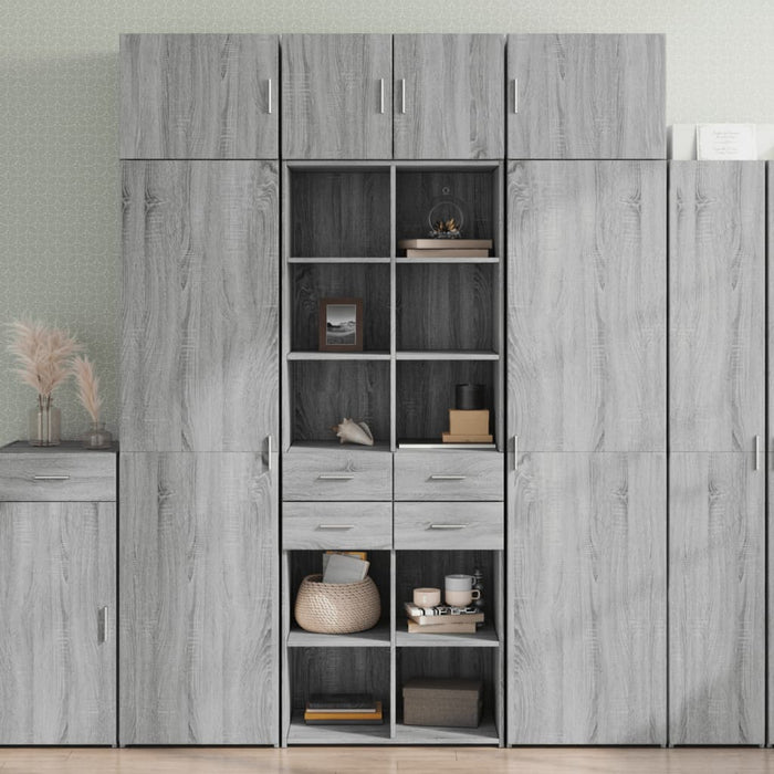 Dulap înalt, gri sonoma, 70x42,5x185 cm, lemn prelucrat - WALTI WALTI
