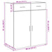 Dulap, alb, 80x42,5x93 cm, lemn prelucrat - WALTI WALTI