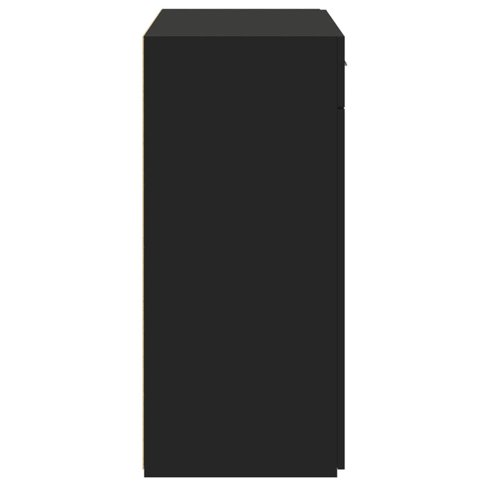 Dulap, negru, 80x42,5x93 cm, lemn prelucrat WALTI