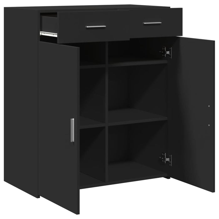 Dulap, negru, 80x42,5x93 cm, lemn prelucrat WALTI