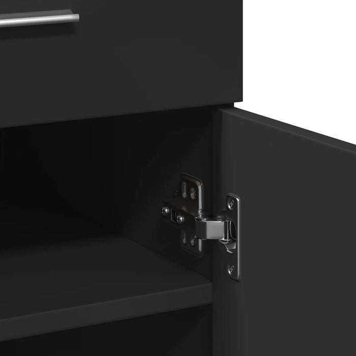 Dulap, negru, 80x42,5x93 cm, lemn prelucrat WALTI