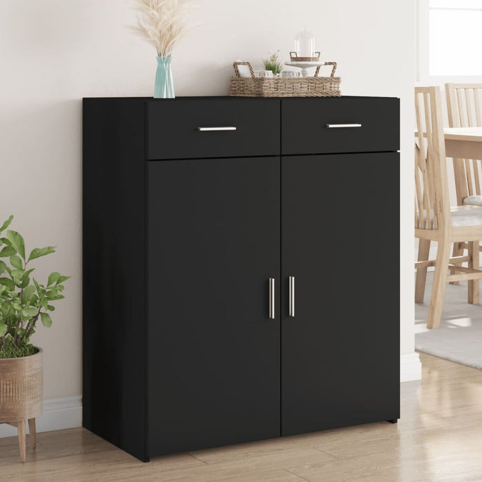 Dulap, negru, 80x42,5x93 cm, lemn prelucrat WALTI