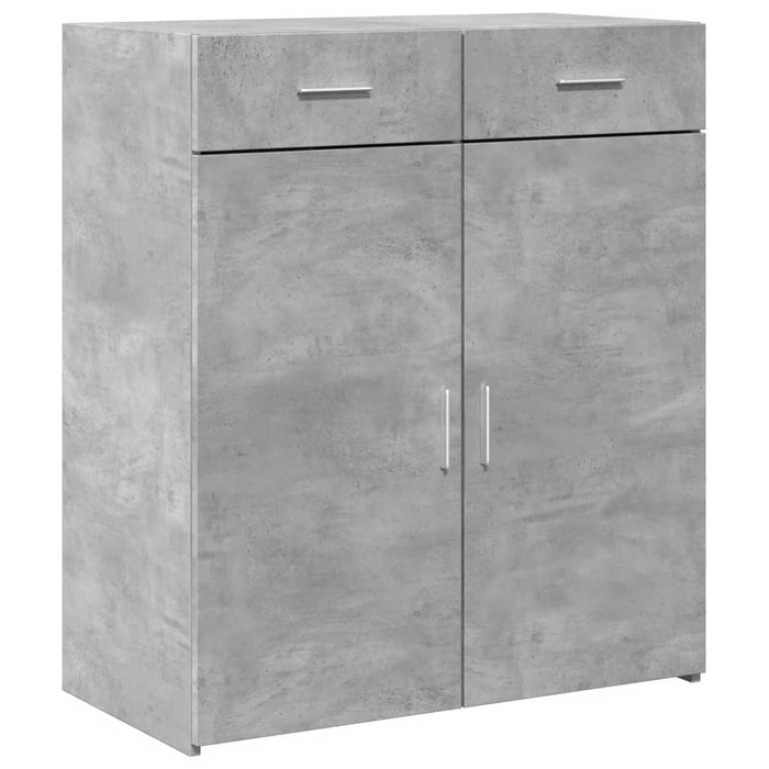 Dulap, gri beton, 80x42,5x93 cm, lemn prelucrat - WALTI WALTI