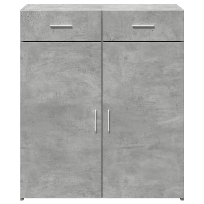 Dulap, gri beton, 80x42,5x93 cm, lemn prelucrat - WALTI WALTI