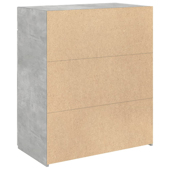 Dulap, gri beton, 80x42,5x93 cm, lemn prelucrat - WALTI WALTI