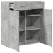 Dulap, gri beton, 80x42,5x93 cm, lemn prelucrat - WALTI WALTI