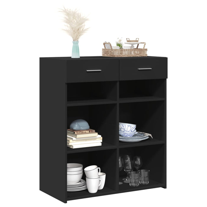 Dulap, negru, 80x42,5x93 cm, lemn prelucrat - WALTI WALTI