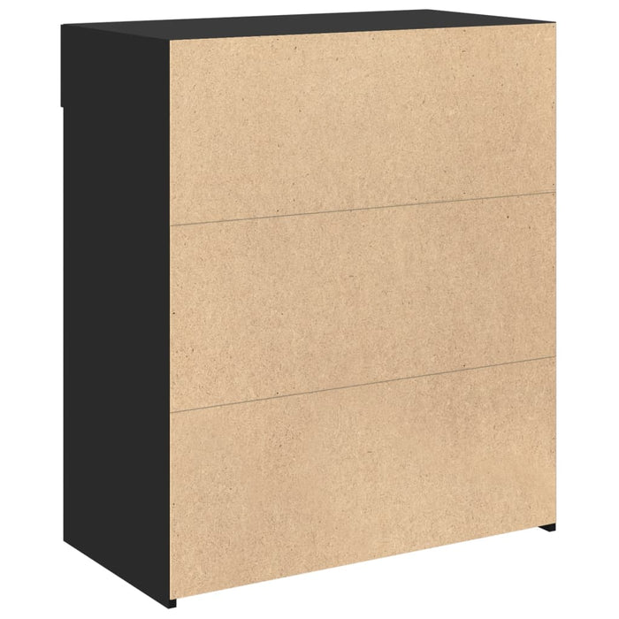 Dulap, negru, 80x42,5x93 cm, lemn prelucrat - WALTI WALTI