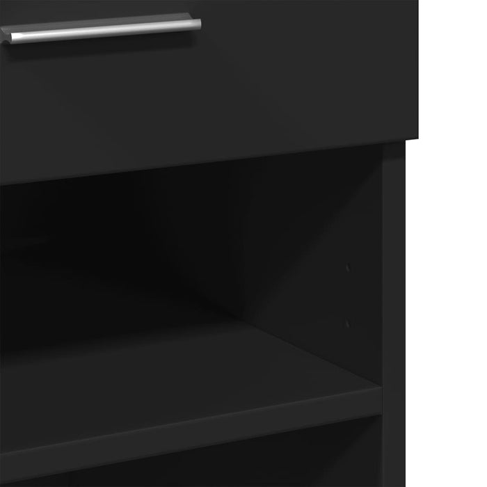 Dulap, negru, 80x42,5x93 cm, lemn prelucrat - WALTI WALTI