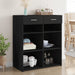 Dulap, negru, 80x42,5x93 cm, lemn prelucrat - WALTI WALTI