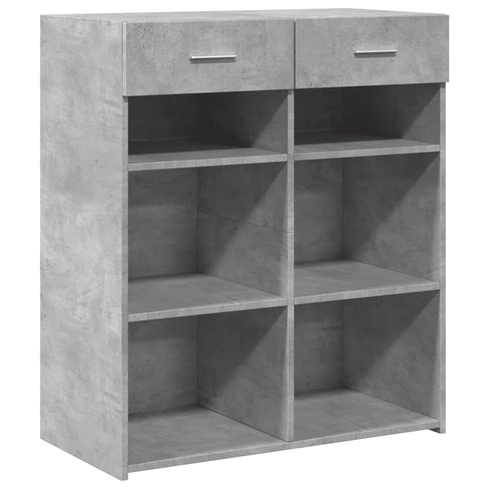 Dulap, gri beton, 80x42,5x93 cm, lemn prelucrat - WALTI WALTI