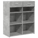 Dulap, gri beton, 80x42,5x93 cm, lemn prelucrat - WALTI WALTI