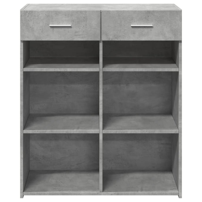 Dulap, gri beton, 80x42,5x93 cm, lemn prelucrat - WALTI WALTI