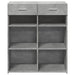 Dulap, gri beton, 80x42,5x93 cm, lemn prelucrat - WALTI WALTI