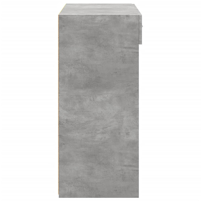 Dulap, gri beton, 80x42,5x93 cm, lemn prelucrat - WALTI WALTI