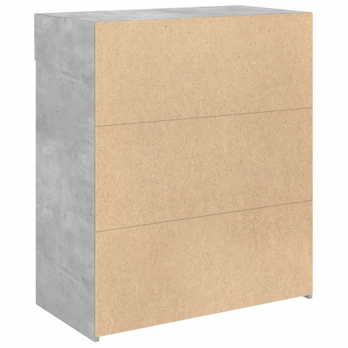 Dulap, gri beton, 80x42,5x93 cm, lemn prelucrat - WALTI WALTI