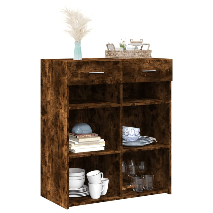Dulap, stejar fumuriu, 80x42,5x93 cm, lemn prelucrat - WALTI WALTI