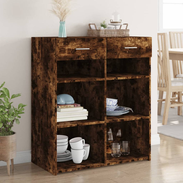 Dulap, stejar fumuriu, 80x42,5x93 cm, lemn prelucrat - WALTI WALTI