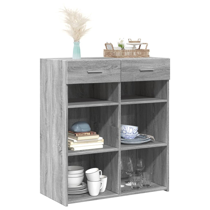 Dulap, sonoma gri, 80x42,5x93 cm, lemn prelucrat - WALTI WALTI