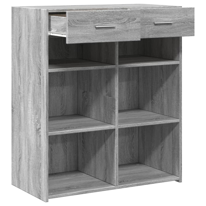 Dulap, sonoma gri, 80x42,5x93 cm, lemn prelucrat - WALTI WALTI