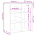 Dulap, sonoma gri, 80x42,5x93 cm, lemn prelucrat - WALTI WALTI