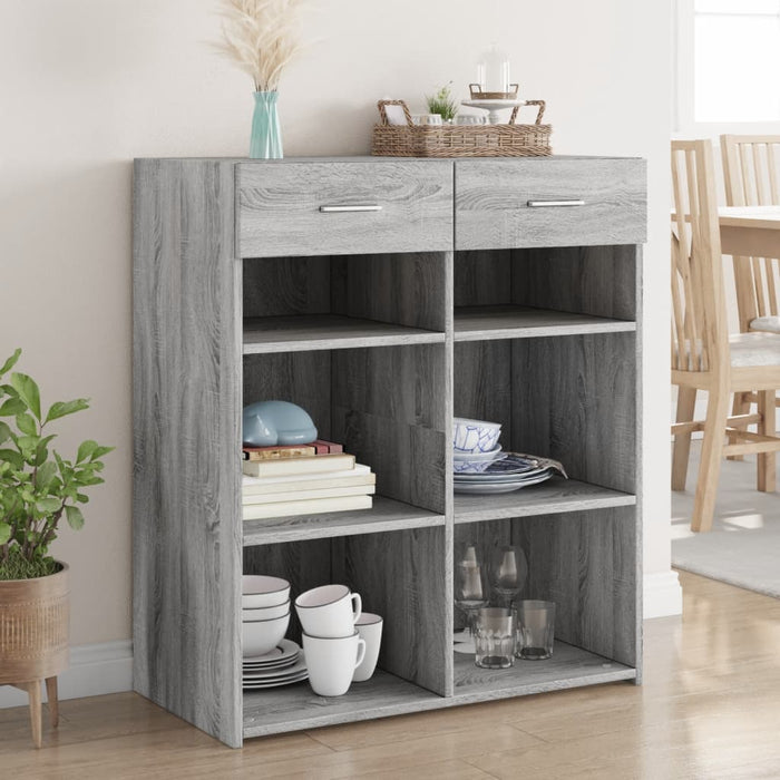 Dulap, sonoma gri, 80x42,5x93 cm, lemn prelucrat - WALTI WALTI
