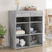 Dulap, sonoma gri, 80x42,5x93 cm, lemn prelucrat - WALTI WALTI