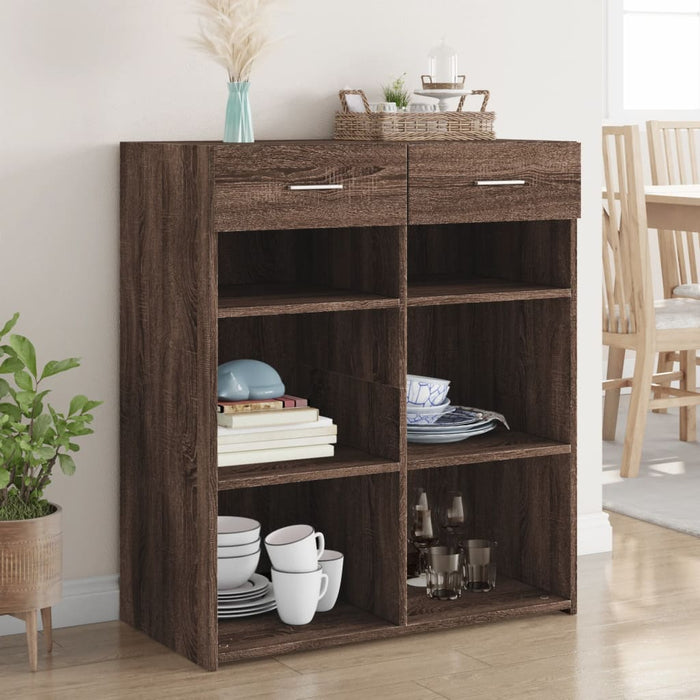 Dulap, stejar maro, 80x42,5x93 cm, lemn prelucrat - WALTI WALTI