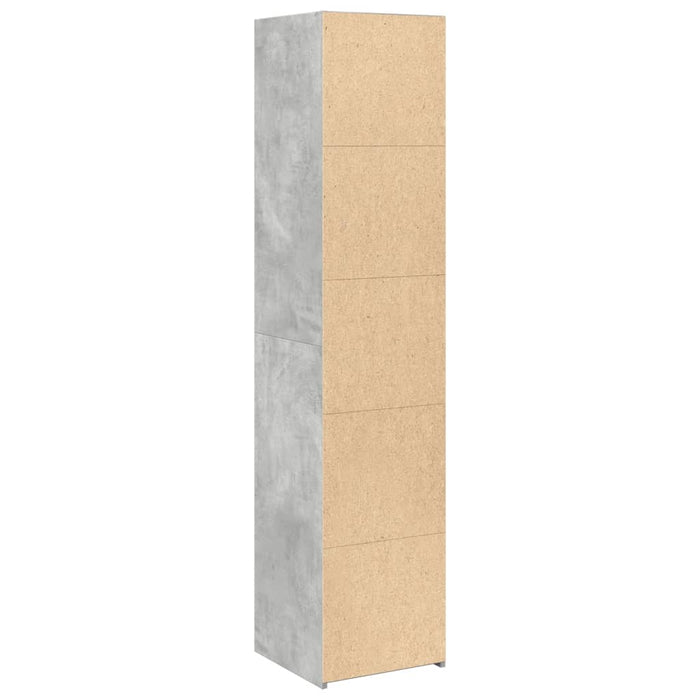 Dulap înalt, gri beton, 40x41x185 cm, lemn prelucrat - WALTI WALTI