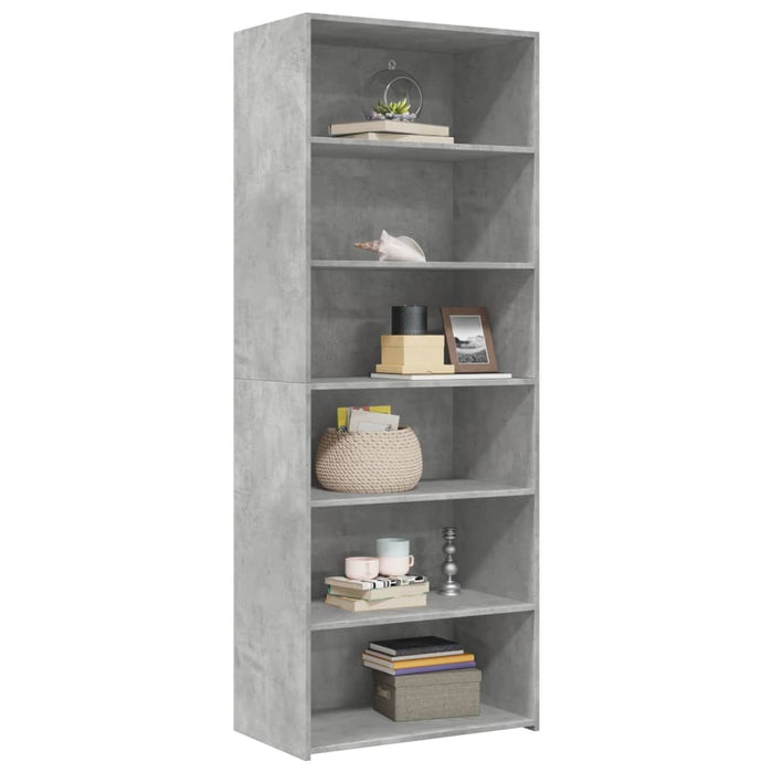 Dulap înalt, gri beton, 70x41x185 cm, lemn prelucrat - WALTI WALTI