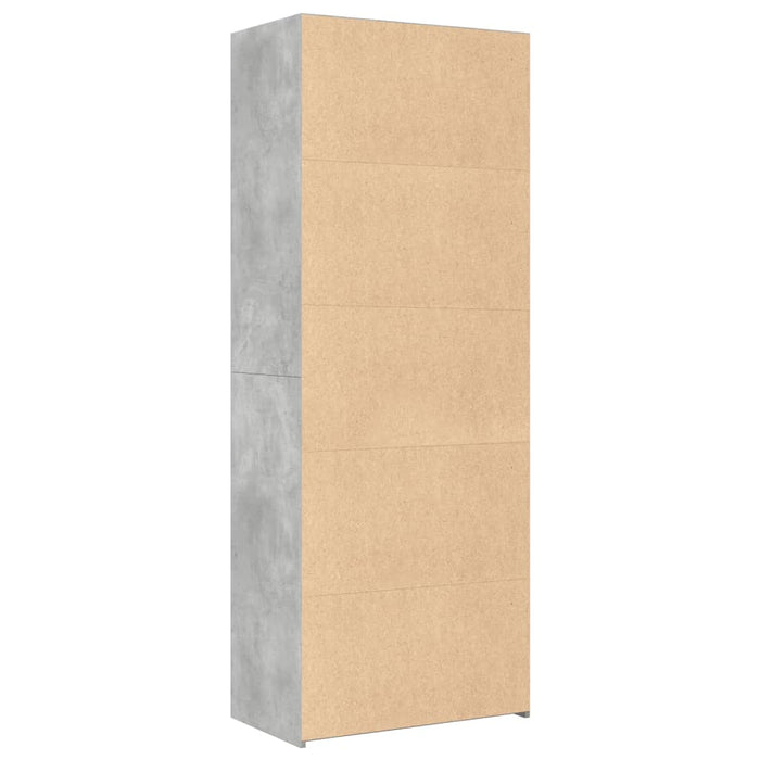 Dulap înalt, gri beton, 70x41x185 cm, lemn prelucrat - WALTI WALTI
