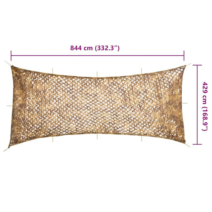 Plasă de camuflaj cu geantă de depozitare, nisipiu, 844x429 cm - WALTI WALTI