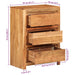 Dulap cu sertar, 55x33x75 cm, lemn masiv de acacia - WALTI WALTI