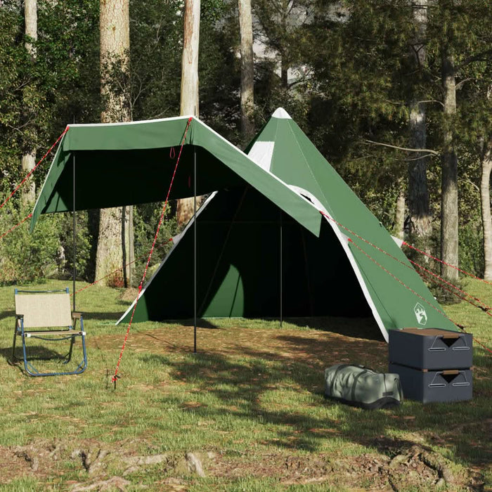 Cort de camping tipi pentru 5 persoane, verde, impermeabil - WALTI WALTI